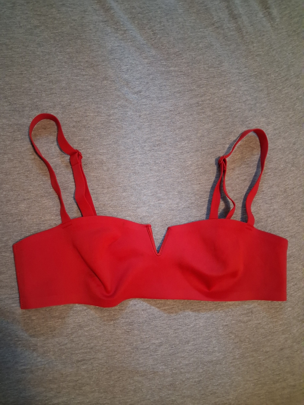 Intimately FP Red V-Notch Balcony Bra